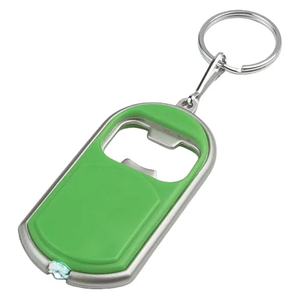 Mini Portable Bottle Opener Keychain with LED Light