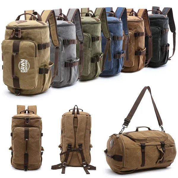 Durable Canvas Duffle Backpack