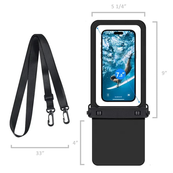 7.5" Waterproof 2 in 1 Phone Pouch with Touch Screen