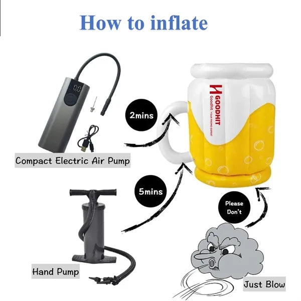 Inflatable Beach Beer Bucket Water Cooler for Party Pool