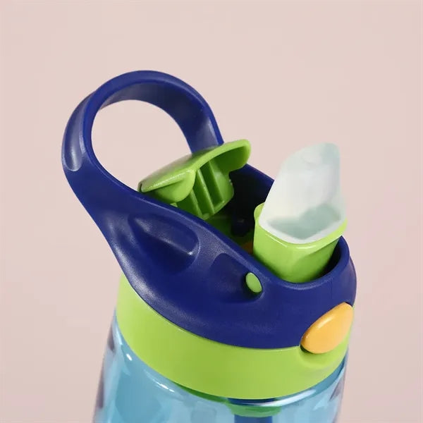 Kid Tritan 500ml Water Bottle with Silicone Straw and Handle