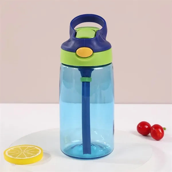 Kid Tritan 500ml Water Bottle with Silicone Straw and Handle
