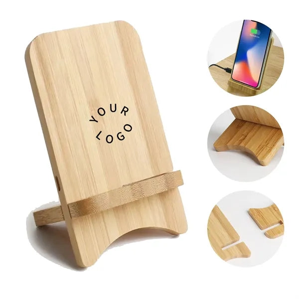 Bamboo Wireless Charging Phone Stand