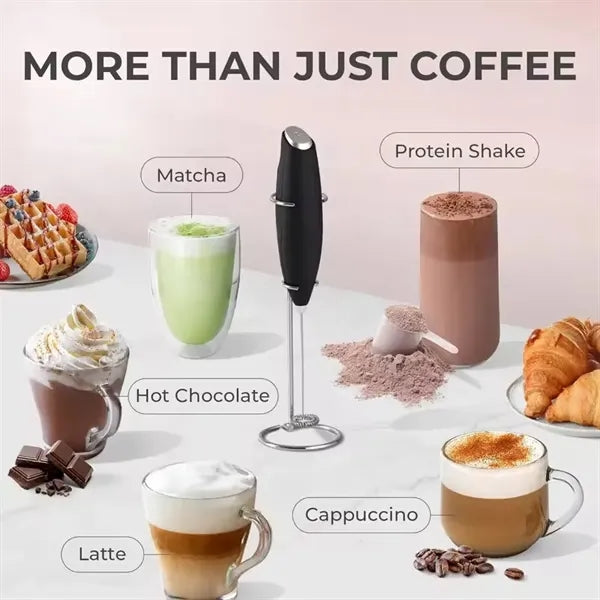 Electric Powerful Milk Frother Handheld Foam Maker