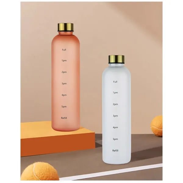 Gradient 1Liter Slim Water Bottle with Time Marker for Sport
