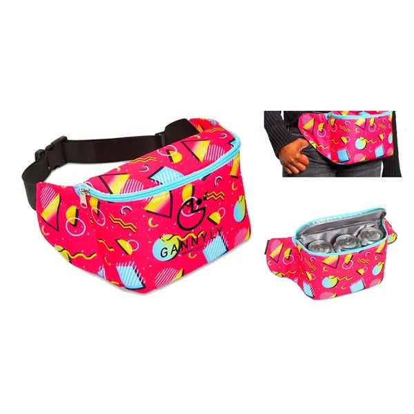 Insulated Fanny Pack Cooler Holds 3 Cans
