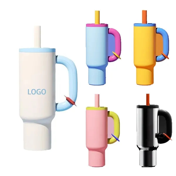 New 35oz Color Blocked Large Capacity Ice Cream Cup