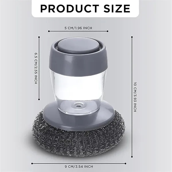 Soap Dispensing Palm Steel Brush