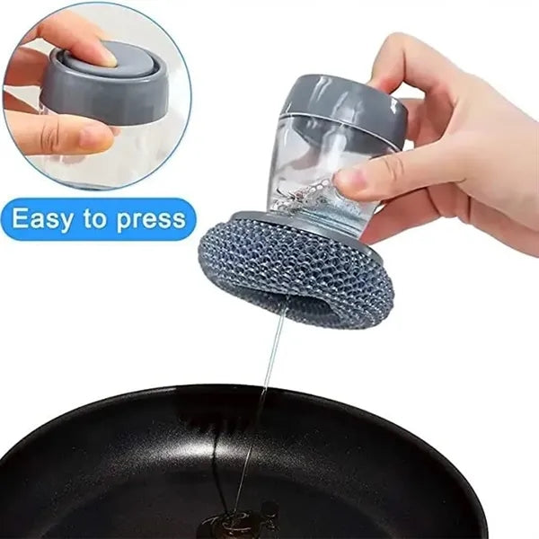 Soap Dispensing Palm Steel Brush