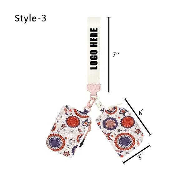 Independence Day Dual Pouch Wristlet Sports Portable Wallet
