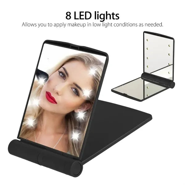 LED Light Up Compact Travel Makeup Mirror