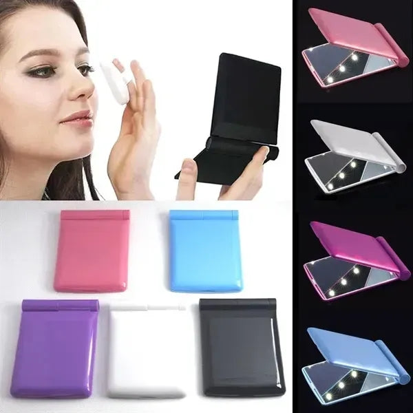 LED Light Up Compact Travel Makeup Mirror