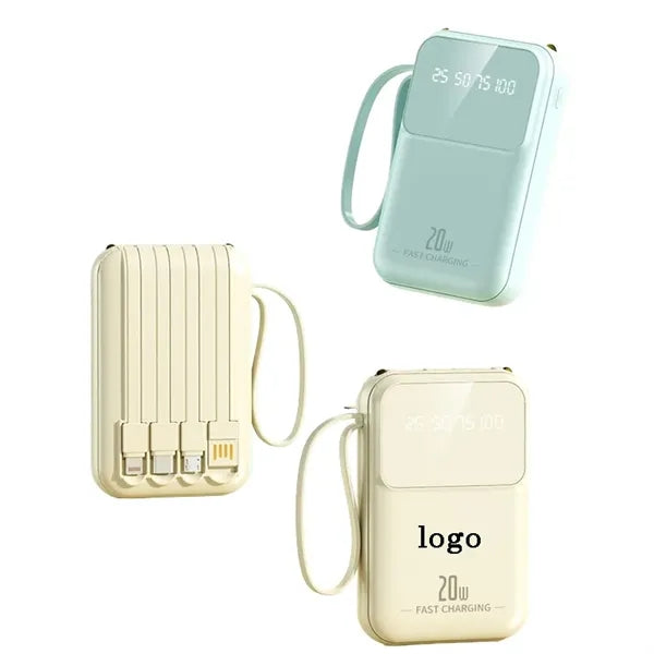 20000mAh Mini Built-in Cable Power Bank