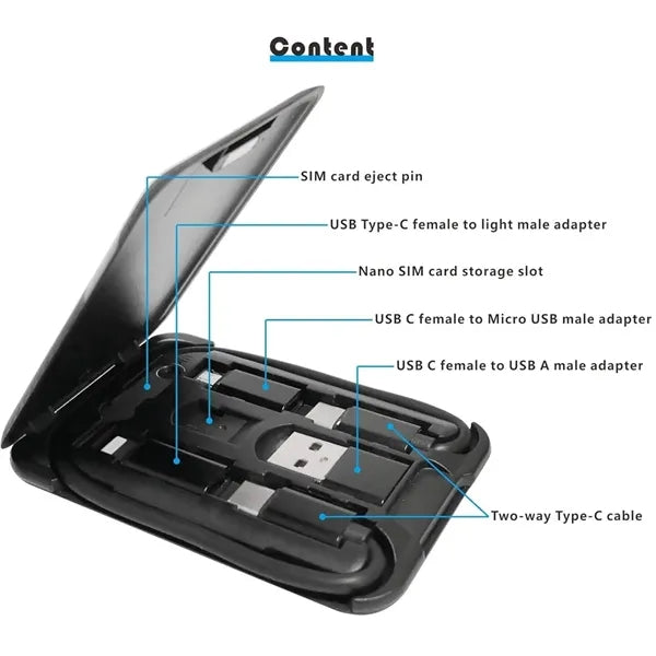 Multi-function 6 IN 1 USB Charging Cable Phone Holder