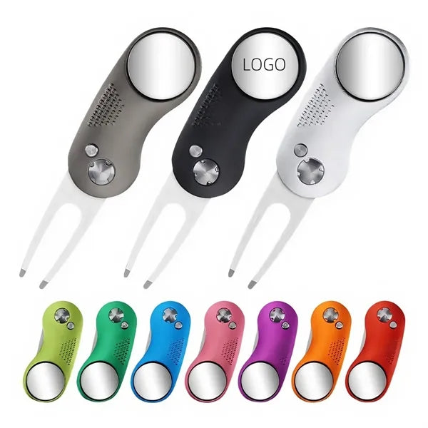 Golf Divot Repair Tool Stainless Steel Foldable Magnetic