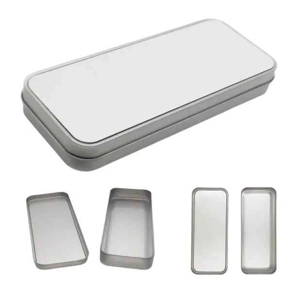 Portable Rectangle Metal Organizer Storage Box with Lid