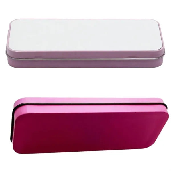 Portable Rectangle Metal Organizer Storage Box with Lid