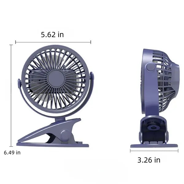 Mini Clip-On USB Rechargeable Desktop Portable Fans