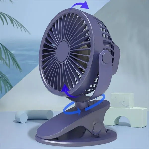 Mini Clip-On USB Rechargeable Desktop Portable Fans