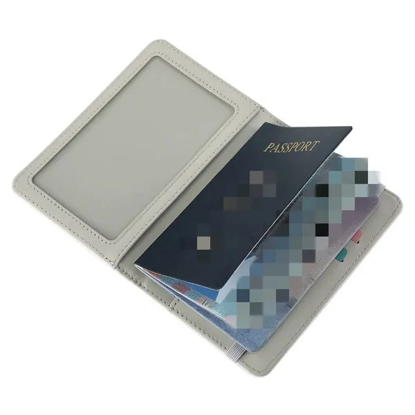 Leather Passport Cover Travel Document Card Holders