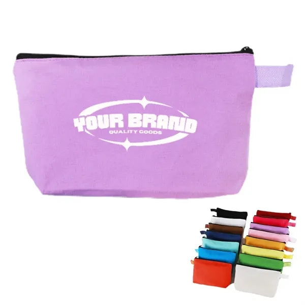 Printed Zipper Canvas Pencil Case Cosmetic Bag