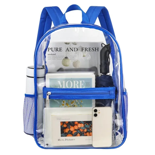 Heavy Duty Security Clear PVC School Backpack(Ocean)