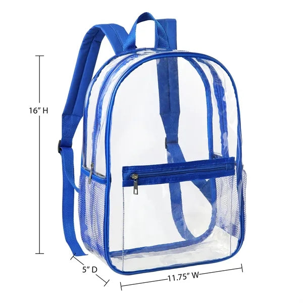 Heavy Duty Security Clear PVC School Backpack(Ocean)