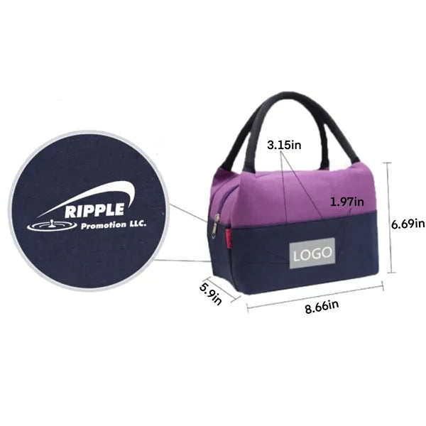 Waterproof Canvas Insulated Lunch Bag