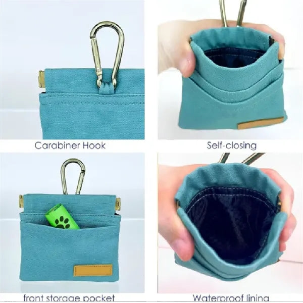Hand Free Dog Training Treat Bag with Carabiner