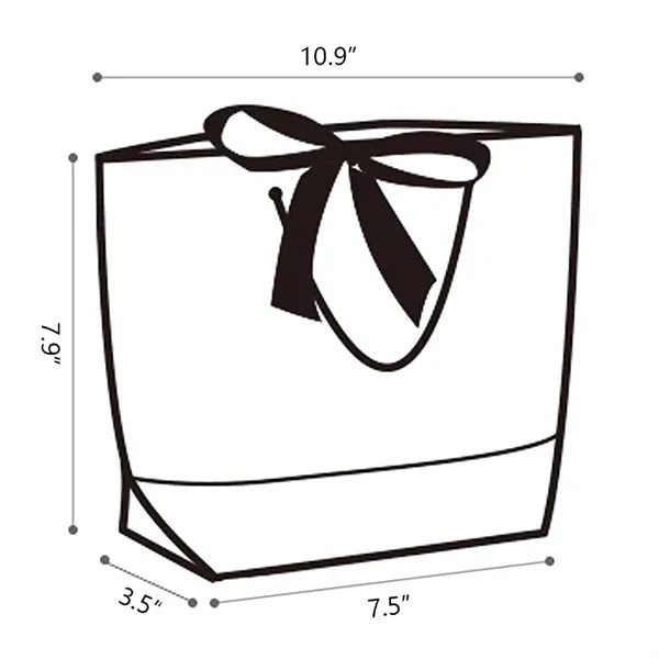 Premium Black Edge Paper Gift Bag for Weddings & Events