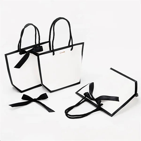 Premium Black Edge Paper Gift Bag for Weddings & Events
