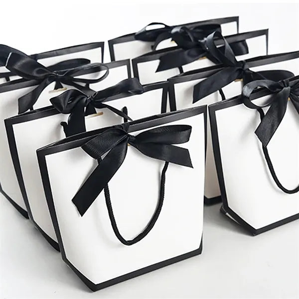 Premium Black Edge Paper Gift Bag for Weddings & Events