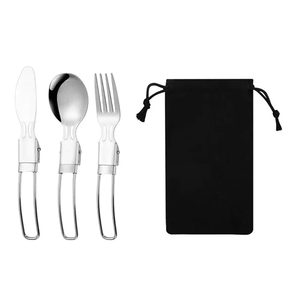 Stainless Steel Folding Flatware Set