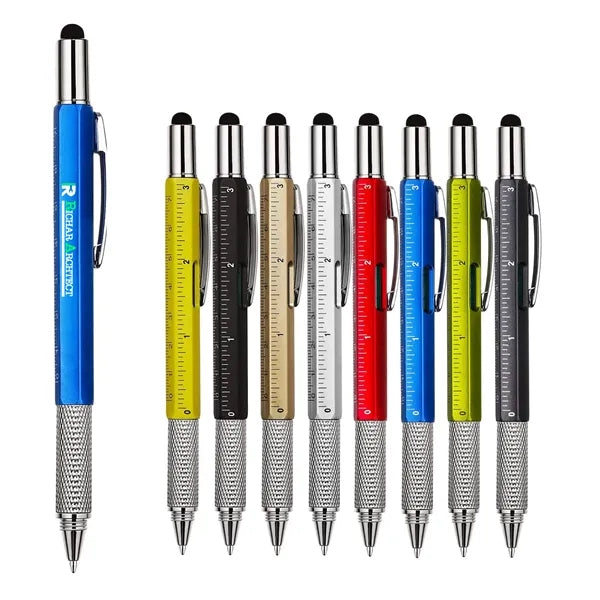 6 in 1 Multifunction Stylus Pen with Built-in Tools