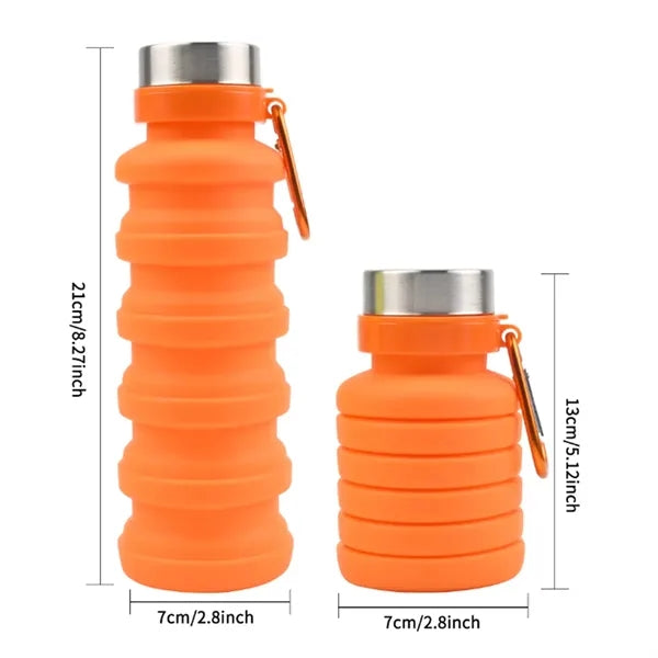 16 oz. Collapsible Silicone Water Bottle