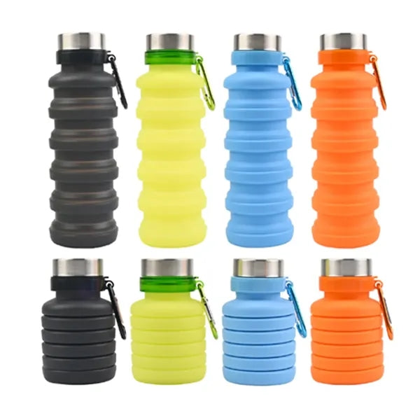 16 oz. Collapsible Silicone Water Bottle