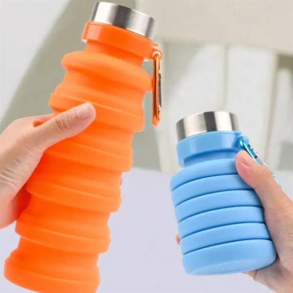 16 oz. Collapsible Silicone Water Bottle