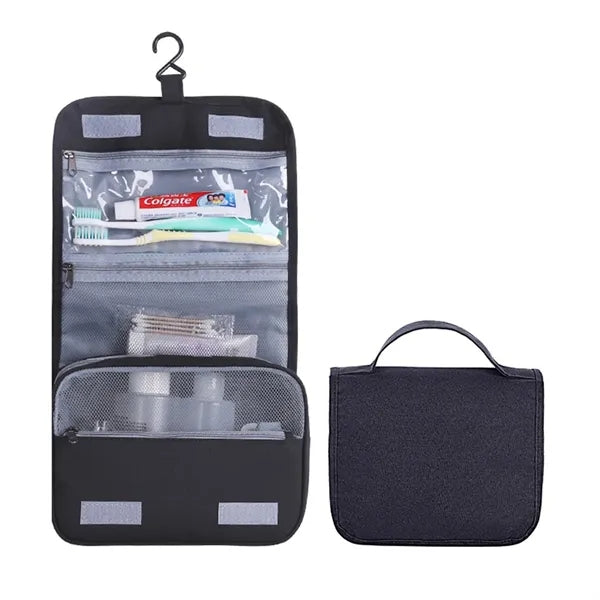 Hanging Compact Hygiene Bag with 3 Compartments Foldable
