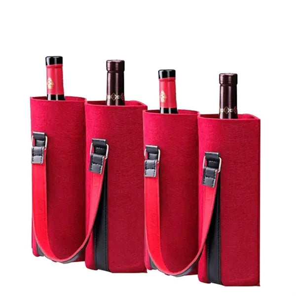 Felt 2-Bottle Wine Tote Gift Bag