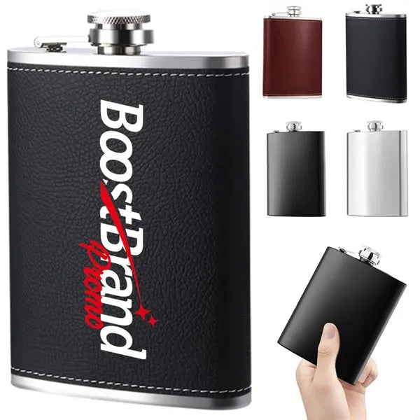 8 oz. Stainless Steel Portable Flask with Funnel