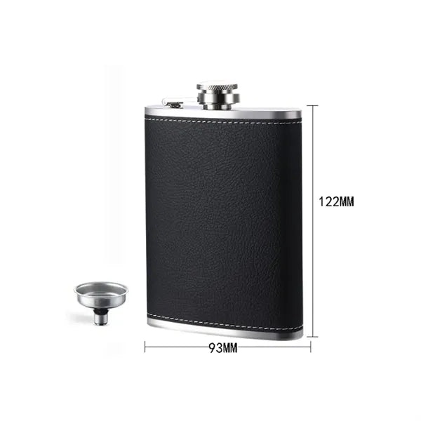 8 oz. Stainless Steel Portable Flask with Funnel