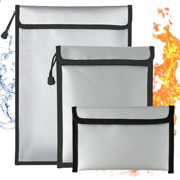 Fireproof Waterproof Document Bag With Secure Closure