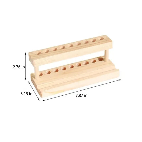 Wooden Desktop Pen Holder With Phone Stand Slot Organizer