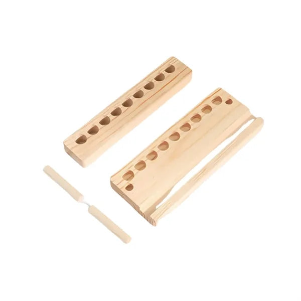 Wooden Desktop Pen Holder With Phone Stand Slot Organizer