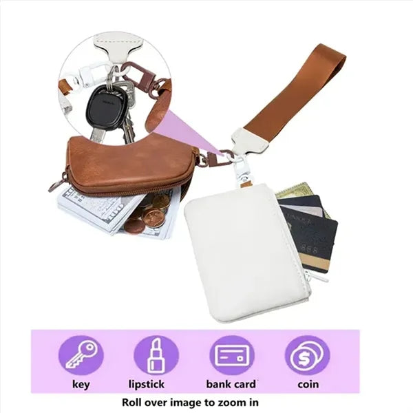 Multi-Functional Wristlet PU Mini Wallet