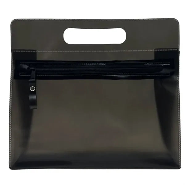Clear PVC Zipper Tote Bag With Handle For Travel Storage