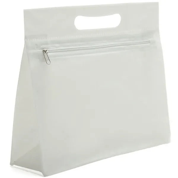 Clear PVC Zipper Tote Bag With Handle For Travel Storage