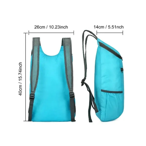 Compact Portable Foldable Backpack with Zipper