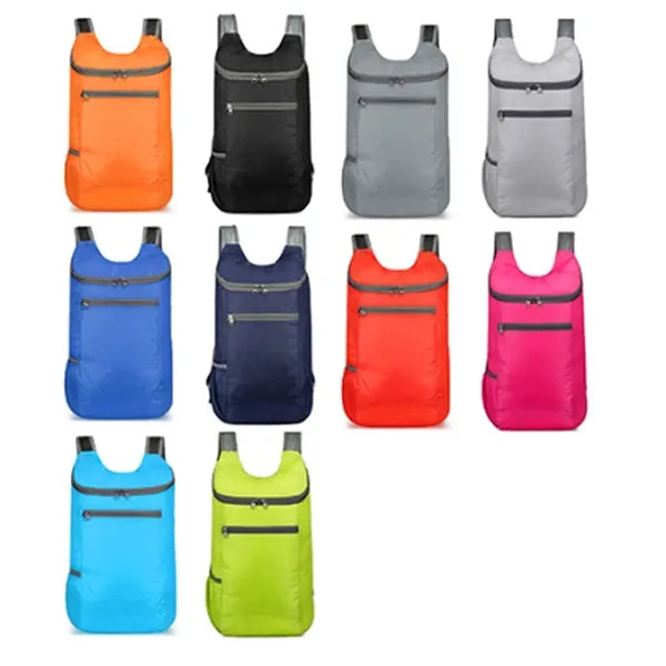 Compact Portable Foldable Backpack with Zipper