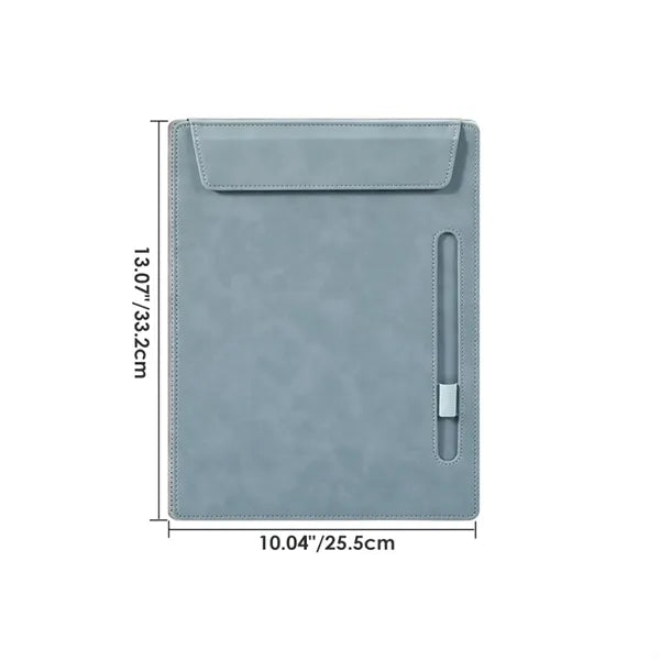 A4 Leather Document Folder With Writing Pad And Pen Holder